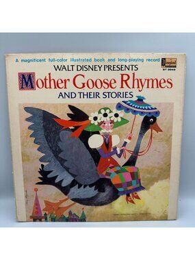 Walt Disney Mother Goose Rhymes LP 1968 Disneyland ST3949 Childrens Stories